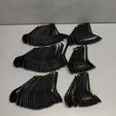 Hushee 90 Pcs Asian Soup Spoon Large Chinese Noodle Ramen Reusable Japanese Wonton Rice Dumpling Pho Spoon Bulk with Hook for Home Restaurant Kitchen (Black)