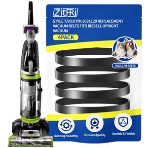 Vacuum Belt 4 Pack for Bissell Style 7/9/10 p/n 3031120#2031093#32074#3031123 PowerForce Helix Powerlifter CleanView Swivel Rewind Pet Vacuum Cleaner