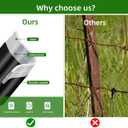 FOREHOGAR Metal Fence Post Black 4.8 feet, Pack of 8, T Posts for Wire Fence, No Dig Steel U Posts Fencing for Lawn Garden Wire Mesh Fence Poles Sign Outdoor Light Duty