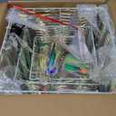  3 Iridescent Christmas LED Lighted Present Box Yard Decoration Set