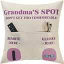 FUTEI Grandma Gifts,Grandma'Spot Throw Pillow Covers 18x18 Inch Set of 1 Christmas Holiday Home Decor for Couch Bed Living Room