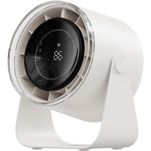 Small Desk Fan, 28dB Ultra-Quiet Desktop Air Circulator with 115 Adjustable Tilt, 100 Speeds, Rechargeable Battery, USB-Powered, Portable for Bedroom, Office, Kitchen, Travel -White