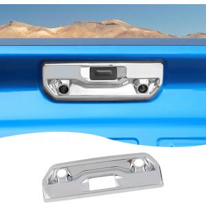 Hoolcar Tailgate Handle Cover Rear Door Handle Trim Compatible with 2019-2025 Chevrolet Silverado Texas Edition/Silverado LT 1500 Custom, Exterior Accessories, Chrome