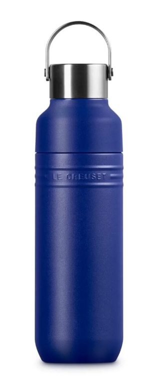 LE CREUSET 'ON THE GO' 500ML INSULATED WATER BOTTLE - AZURE