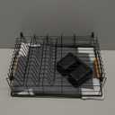 Dish Drying Rack with Stone Drying Mat, Dish Drainer and Diatomaceous Earth Dish Mat, Dish Drainers for Kitchen Counter with Stone Dish Mat