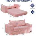 MAXYOYO Convertible Sofa Bed, Pull-Out Loveseat Couch Bed for Small Space