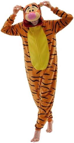 VEULENT Adult Onesie Pajamas Unisex Animal One-Piece Cartoon Costume Cosplay Homewear Sleepwear Partywear For Men Women Size Large