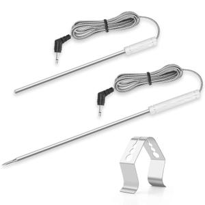 Meat Temperature Probe Ambient Probe Replacement Probe for Thermopro TP20 TP25 TP-08 TP27 TP930 TP829 TP28 TP08 TP17 TP-16 TP910 TP07 TP17H TP06S TP09,2-Piece Set