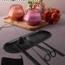 5 IN 1 Candle Wick Trimmer, Electric Candle Lighter Rechargeable, Candle Snuffer, Candle Wick Cutter, Candle Wick Dipper Accessory Candle Making Kit,with Storage Tray Plate for Gifts Candle Lovers
