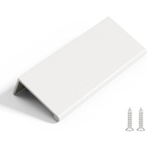 Rergy 10 Pack White Finger Pulls, 3in Edge Pulls for Kitchen Cabinet, White Cabinet Pulls (Hole Center: 3in(76mm))