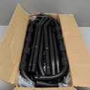 Lifemaster Metal Luggage Rack - Pack of 4 Foldable, Easy Assembly, Space Saving, and Stylish Steel Frame Guest Suitcase Stands with Nylon Straps - Black