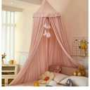dix-rainbow Princess Decor Canopy for Kids Bed, Soft and Durable Bed Canopy for Girls Room Tent Canopy Dreamy Mosquito Net Bedding, Children Reading Nook Canopies Indoor (Pink)