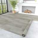 Vinyl Flooring Roll 107 sq.ft | 3'4"W x 32'10"L, PVC Leather-Like Linoleum Floor Covering, Waterproof Durable Heavy Vinyl, Easy to Install with Tape, Removable- No Adhesive Backing, Blocky Grey