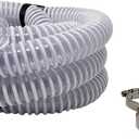 Sealproof 1.25" (32mm) Pool Filter Pump Connection Hose for 1-1/4 Inch Above Ground Pools and Intex Systems, 12 FT Premium Quality PVC Made in USA | Cut to Desired Length, Includes 4 Hose Clamps
