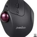 Perixx11568 Perimice-717 Wireless Trackball Mouse, Build-in 1.34 Inch Trackball with Pointing Feature, 5 Programmable Buttons, 2 DPI Level, Black