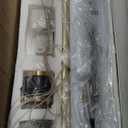 SMG Modern LED Pendant Light for Kitchen Island, 39" Gold Linear Dining Room Chandelier Over Table, with Remote Control 3000K-6000K Dimming, Office Desk Hanging Lighting Fixture