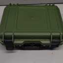 1 Pcs 11.3 x 8.7 x 4.2 Inch Waterproof Hard Case with DIY Customizable Foam Insert Portable Protective Case with Knife for Camera Drones Equipments Tools Test Instruments (Green)