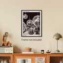 Sufeasdf 70s Disco Ball Newspaper Wall Art Vintage Black and White Art Posters Funky Aesthetic Canvas Prints Retro Bar Cart Decor for Bar Bedroom 16x24 inch Unframed