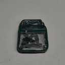 Blvornl Clear Crossbody Bag with Adjustable Shoulder Strap, Stadium Approved PVC Clear Purse Bag, Clear Messenger Bag (Large, Green)