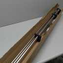 Double Curtain Rods with Aluminum End Cap and Full Surround Brackets,1-Inches Front and 5/8 Inches Back Adjustable Double Window Drapery Rod for Sheer and Blackout Curtains,72-144" ,Brushed Nickel