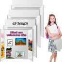 4 Pack Trifold Poster Board 48" X 36", IKAYAS 36 X 48 inch Double Sided White Poster Boards with Board Headers, Science Fair Display Boards for Mounting, Art,Display, Projects Classroom Supplies