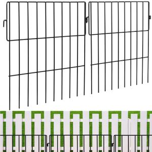 10 Pack Animal Barrier Fence for Yard, Decorative Garden Fence for Dogs, Rabbits, Cats, 170"/14ft Total Length