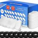 Official Tomxcute Cat Water Fountain Replacement Filters - 16 Pack Cat Fountain Filter for 3.2L/108oz & 4L/135oz Pet Water Fountain, Three-Layer Filtration Replacement Filters(16+8 Pack), 8 Month Set