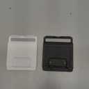 POQOD 2 Pack Cell Phone Stand, Foldable Phone Holder for Desk Compatible with Phone 15 14 13 12 11 Pro Xs Xs Max Xr X 8, Nintendo Switch, All Phones, Black & White