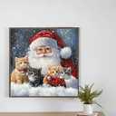 mjcakrn Christmas Paint by Numbers Kit for Adults Santa Claus Paint by Numbers for Adults DIY Acrylic Painting on Canvas for Home Wall Art Decor 16 x 16 Inch