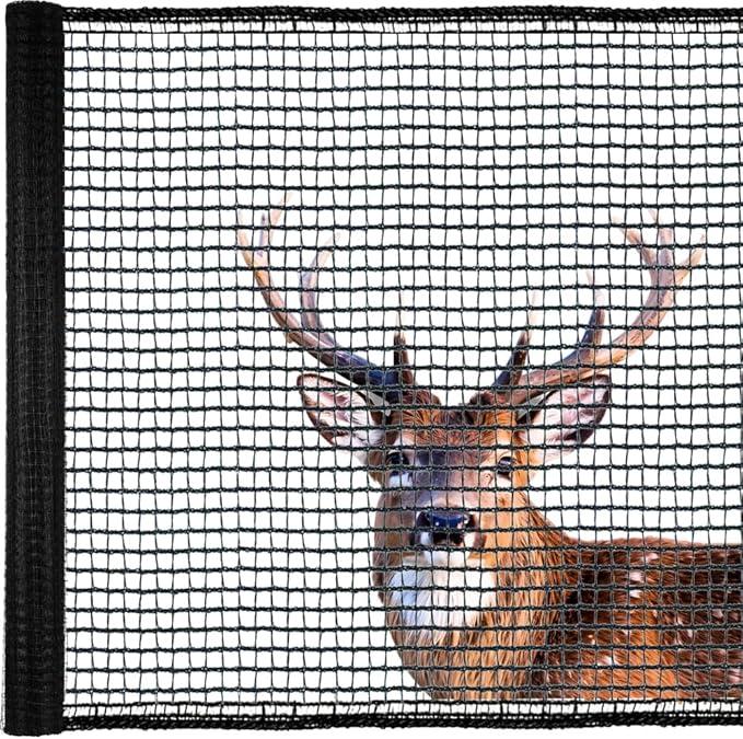 Junkogo Deer Fence Netting for Garden, 4x100 FT Plastic Mesh Fencing Roll 36 by 99