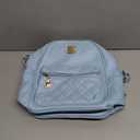 Girls Fashion Mini Backpack Purse Small Cute Plaid Leather Women Backpacks Little Bag, Mint Blue