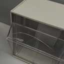 Akro-Mils TiltView Plastic Storage Cabinet with 3 Tilt Out Bins, Horizontal Plastic Parts Organizer, Teacher Toolbox, and Office Supply Organizer, 23-5/8" W x 9-7/16" H x 7-7/8" D, Stone