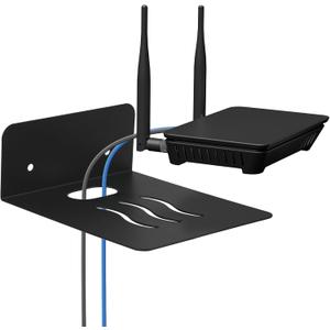 Steel Floating Shelves for Wall,Small Wall Shelf,Suitable for Bedroom, Living Room, Bathroom, Kitchen, Office (Black, 4.72x6.1 in)