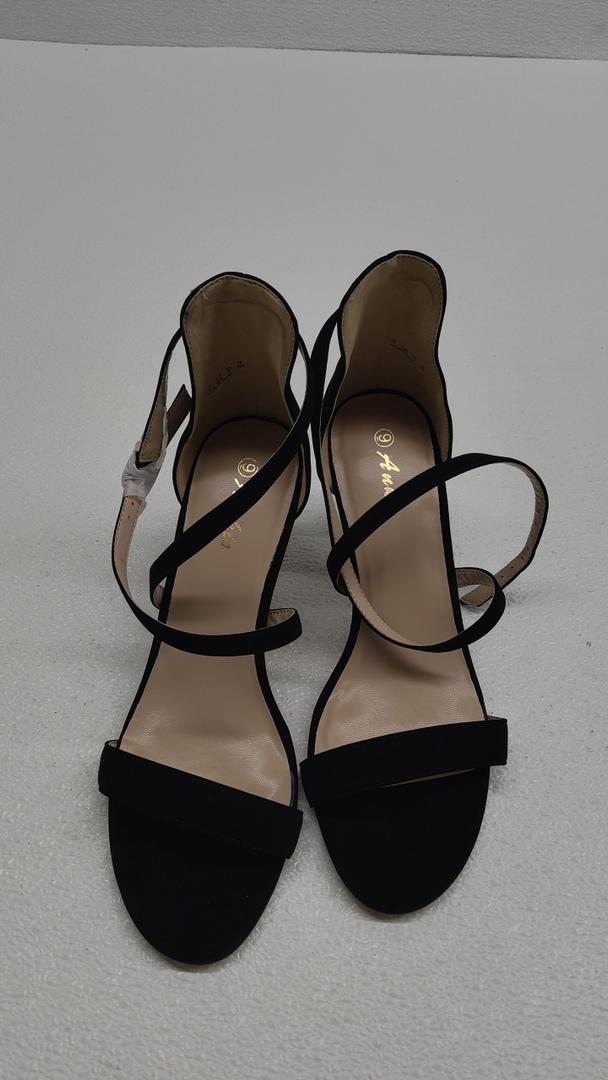 Ankis Black Nude White Red Women Sandals Comfortable Walking Strappy Open Toe Sandals for Women Dressy Summer 1 Inch Low block Heel Flat Adjustable Ankle 9