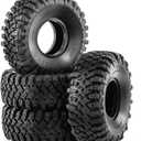 1.9 RC Rock Crawler Tires OD 115mm 1/10 Soft Rubber Mud Slingers Tyres With Foam Insert For 1:10 Crawler Car Traxxas TRX4 Axial SCX10 II RC4WD D90 TF2 Tamiya CC01 Gen8 Beadlock Wheels 4PCS