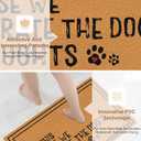 Funny Dog Door Mat, in This House We Narrate The Dog's Thoughts Welcome Mats Doormat for Front Door Porch Indoor Outside Entrance Entryway, 17x30 Inch