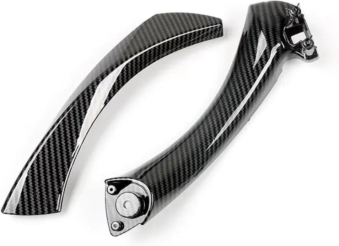 Auto Inside Door Handle For BMW For E90 E91 For 3 Series Left Right Car Interior Accessories Side Inner Front Door Panel Handle Pull Trim+Cover Car Interior Door Handles (Color : Carbon left kit)