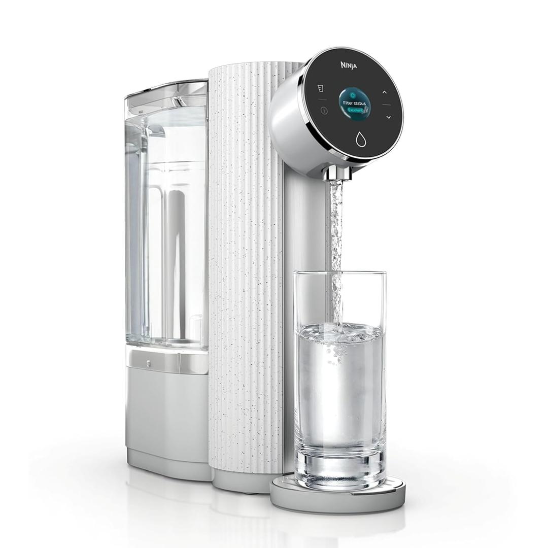 Ninja Hydra Sense™ Intelligent Water Filtration System, WF1001WH1 Dove White, Filters 80+ contaminants, Personalized Filter Life Tracking, No Installation Required, Includes 6-Month Filter