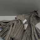 Greenish Gray Linen Curtains 84 Inch Length 2 Panels Set for Bedroom, Boho Pinch Pleated Blackout Dual Layer Thick Drapes 84 Inches Long Insulated Soundproof Window Curtain with Back Tab Kambaba Grey