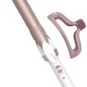 Conair Double Ceramic 1-Inch Curling Iron with Claw Clip, 1-Inch Barrel Creates Classic Curls, Hair Curler for Use on Short, Medium, & Long Hair, White/Rose Gold