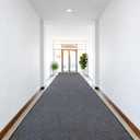 Commercial Floor Mat 4' x 16.4' Indoor Outdoor Door Mat Home Office Hotel Corridor Hallway Runner Rugs Heavy Duty Non Slip Entrance Mat Garage Carpet Runner Mat, Grey
