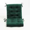 Set of 2 Outdoor Dining Chair Cushions, 37x18 inch, Water Repellent, Patio Seating Cushions, 37x18 inch, for Garden Patio Furniture (Dark Green), 37x18x4.5 inches