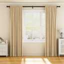YaFex Curtain Rods 32-118 Inch, Heavy Duty 1 Inch Adjustable Curtain Rod for Windows, Black Long Window Treatment Rods, Modern Design, Easy Installation