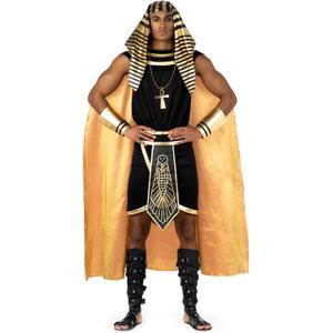 Morph Deluxe Egyptian Pharaoh Costume for Men - Adult Pharaoh Halloween Outfit - Ancient Egyptian Dress Up (Medium)
