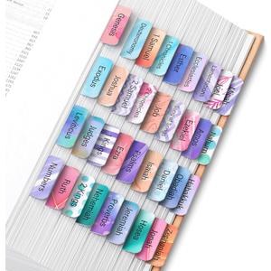 Mr. Pen- Bible Tabs, 120 pcs, Dreamy Tapestry, Laminated Bible Tabs for Women and Men, (90 Book Tabs and 30 Blank Tabs)