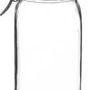 Bormioli Rocco Fido Glass Storage Jar, Blue Lid Airtight Pantry Canister - 50.75 oz Clamp Lock Container for Pasta, Rice, Coffee & Dry Goods - Italian Glass, Dishwasher & Microwave Safe