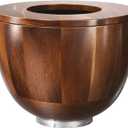 LOVIVO Premium Acacia Wood 5 Quart Mixing Bowl with Splash-Proof Lid, Compatible with KitchenAid 4.5-5 Qt Tilt-Head Stand Mixers, Wooden Bowl for Stand Mixer with Stainless Steel Locking Base