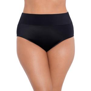 Women's Yoke Brief Swim Bottom (Black)