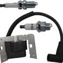 ignition coil with spark plug 36344A Compatible with Tecumseh OHV110 OHV130 OHV135 to OHV175 OHV180 OV358EA OV490EA Replaces 36344 37137