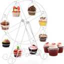 SOUJOY Ferris Wheel Cupcake Stand, Small Cupcake Serving Holder for Carnival and Circus Theme Party, Mini Cupcake Display Rack for Candy Cupcake Cookies Dessert Wedding Party Furnishing